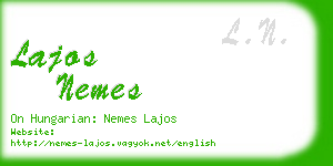 lajos nemes business card